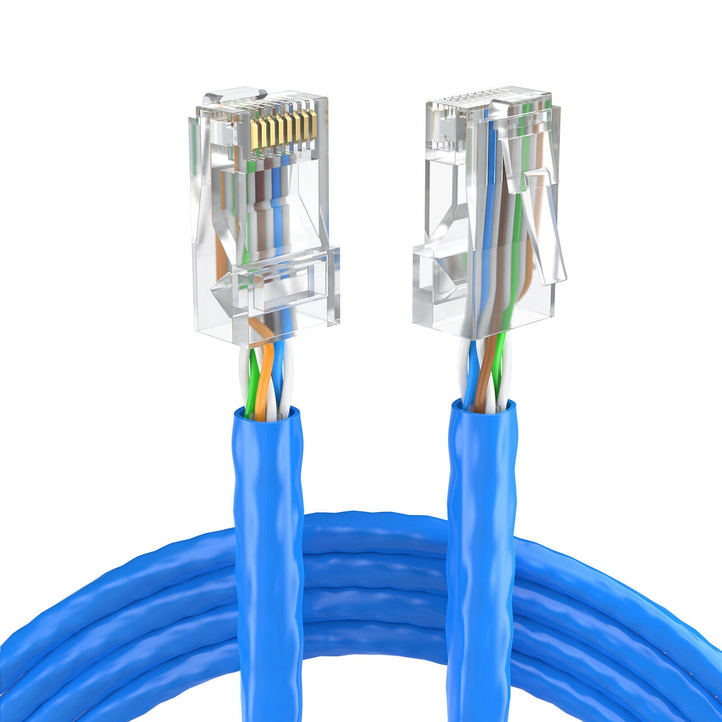 50M 165Ft CAT6 RJ45 Ethernet Network High Speed Cable 23AWG Solid Bare Copper