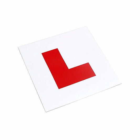 2PCS Red L Learner Magnetic Plate Car Accessory Learner Magnetic