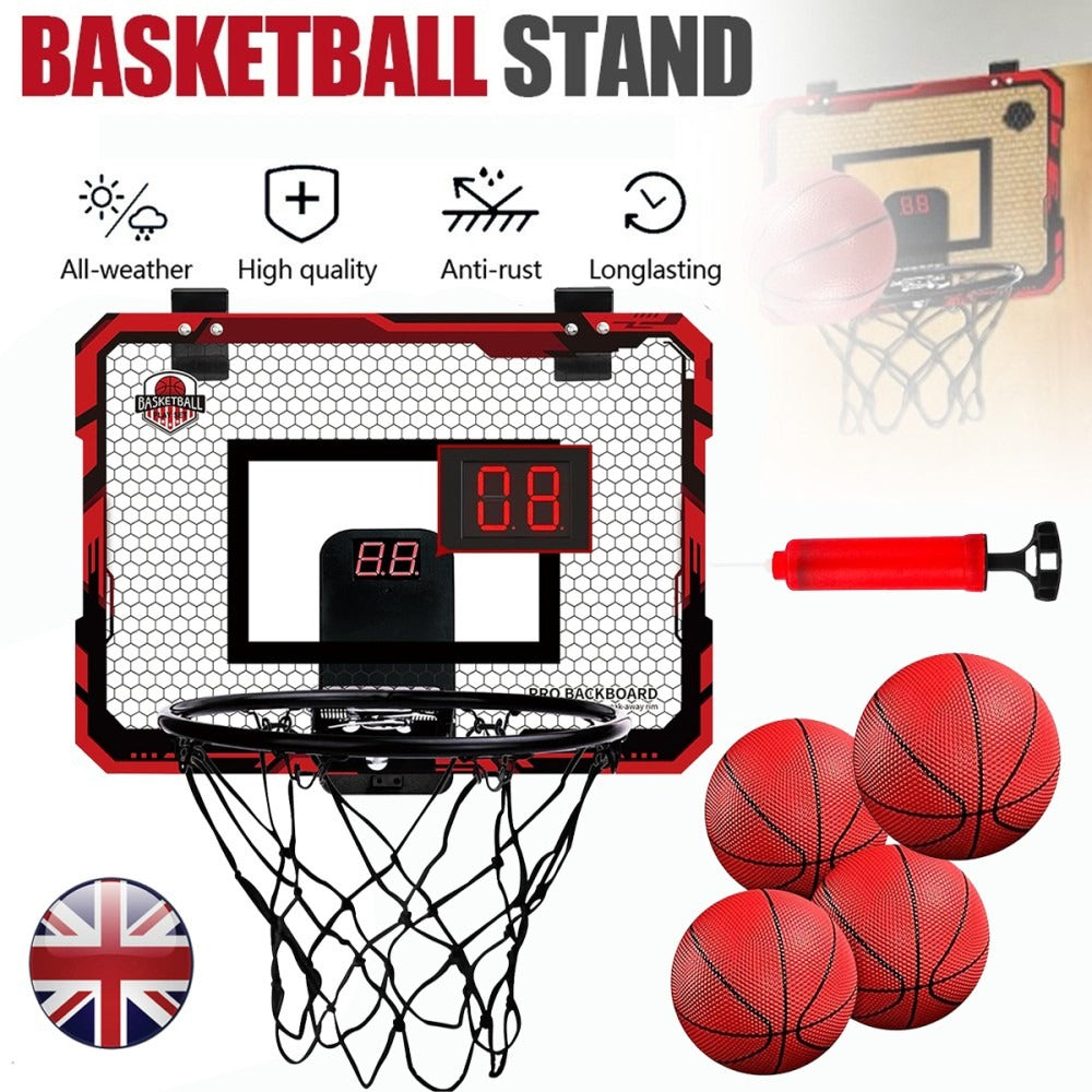 Indoor Basketball Hoop For Kids, Over The Door Mini Basketball Hoops With LED UK