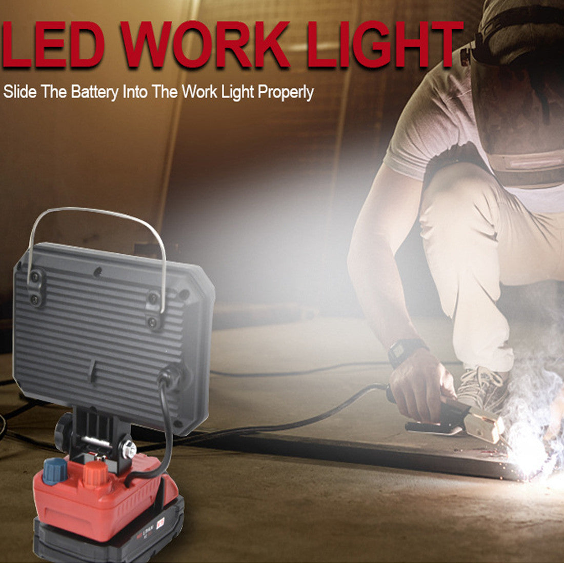 LED Work Light Cordless For Milwaukee M18 18V Battery USB Port Outdoors Lamp