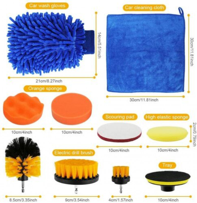 30PCS Car Detailing Wash Brush Set For Interior Exterior Wheels Car Cleaning Kit