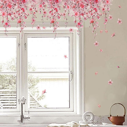 Wall Art Sticker Flower  Floral Wall Stickers Self-adhesive  Wall Decals R