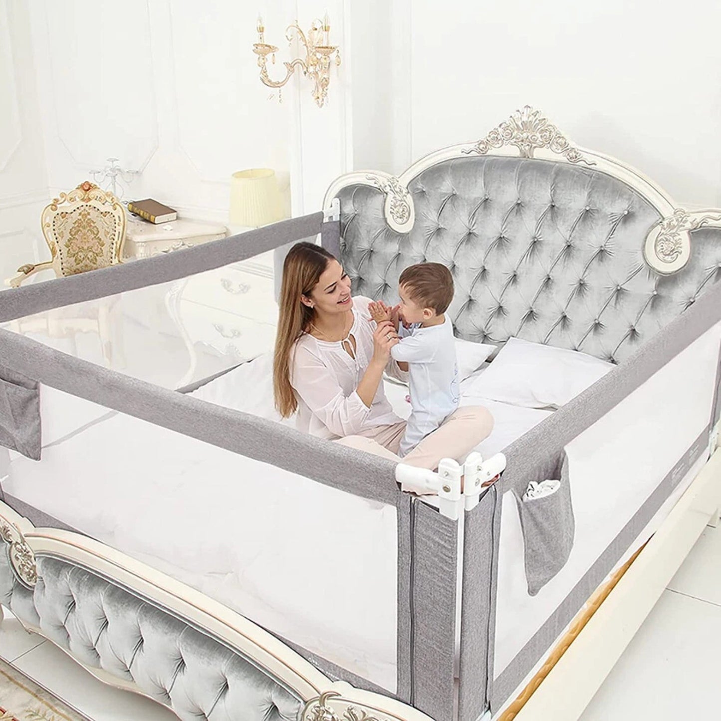 1.5M Bed Safety Guards Folding Children Toddler's Bed Rail Safety Protection NEW
