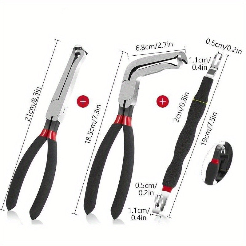 3x Electrical Connector Disconnect Pliers For Cars Automotive Plug Removal Tool