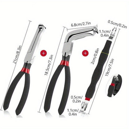 3x Electrical Connector Disconnect Pliers For Cars Automotive Plug Removal Tool