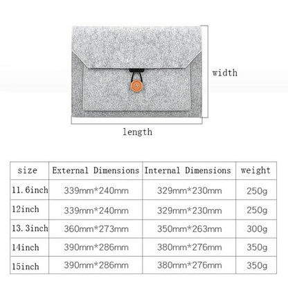 Felt Laptop Sleeve Protective Case for 13-Inch MacBook Pro/iPad