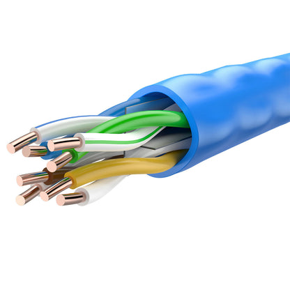 50M 165Ft CAT6 RJ45 Ethernet Network High Speed Cable 23AWG Solid Bare Copper
