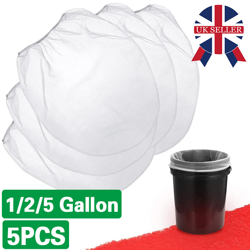 5pcs Top Opening Paint Strainer Bags Elastic Paint Screen Net Filter Impurities