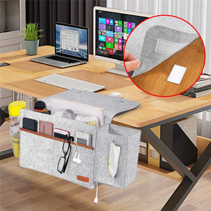 Bedside BIGGER Storage Caddy Sofa Desk Felt Hanging Bag Pocket Organizer 3 Color