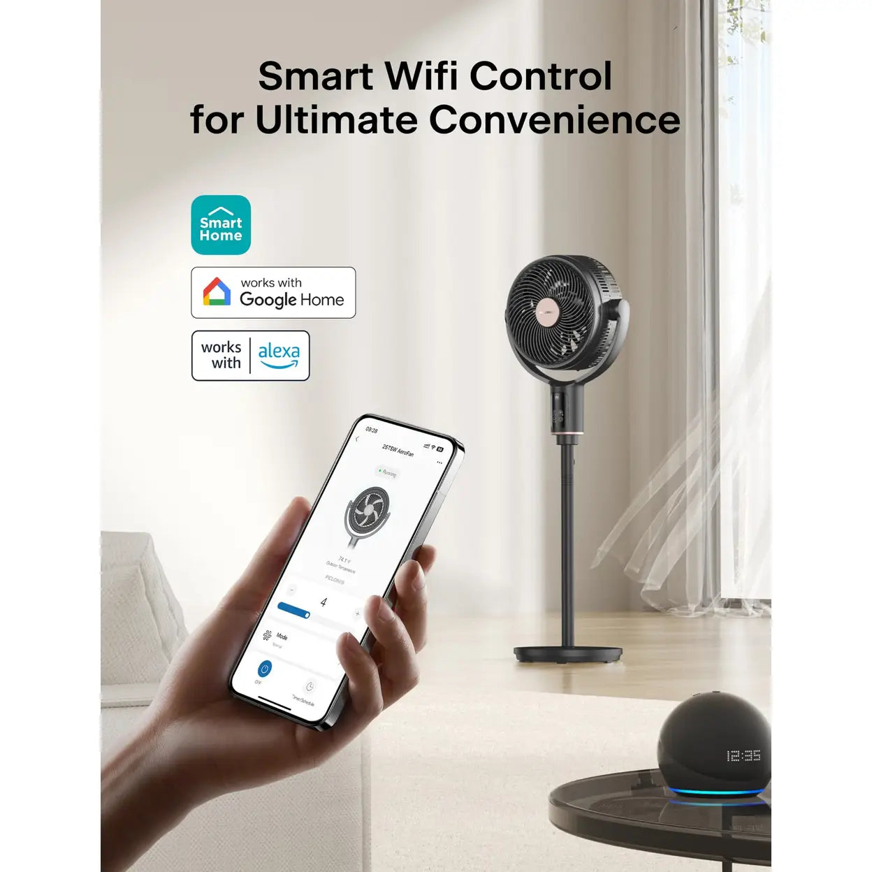 10" Smart WiFi Standing Fan with Remote