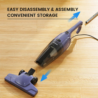 Ochama Corded Vacuum Cleaner, 500W, 0.5L, Dual-Use Handheld & Stick, High Suction Power, Transparent Dust Container, Slim Design, Ideal for Pets & Home