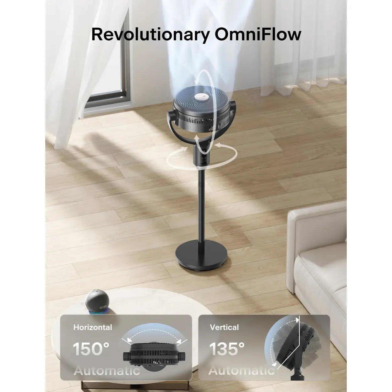 10" Smart WiFi Standing Fan with Remote