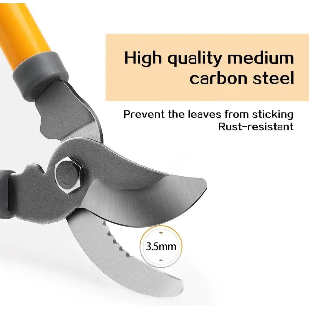 AIRAJ 40cm Tree Loppers, Bypass Garden Lopper with 3.5cm Cutting Capacity