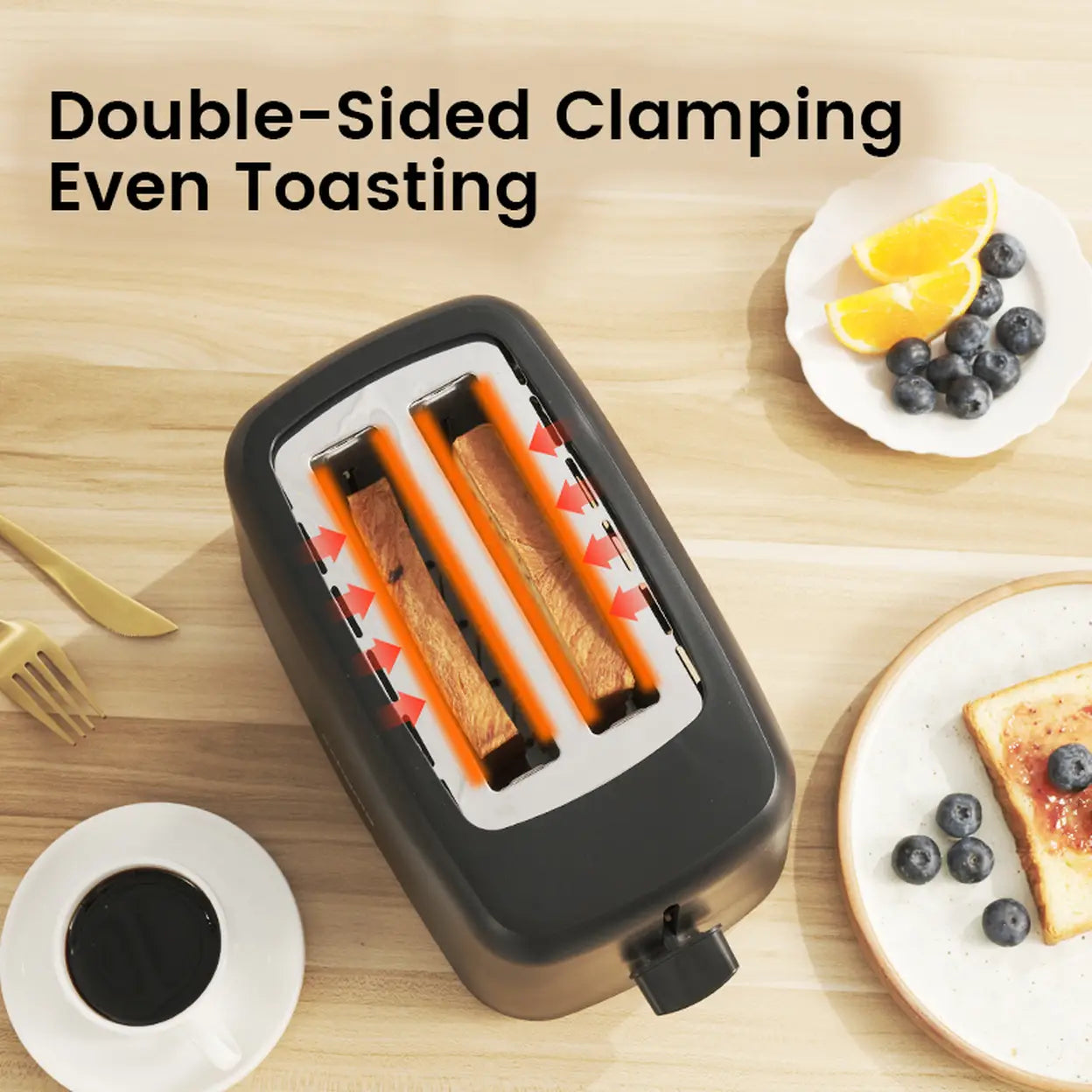 Bread Machine Toaster - Breakfast Machine for Toast, Sandwiches, Bagels, Dual-Sided Multi-Function Light Food Appliance - 6-Level Baking 650W 3D Quick Bake