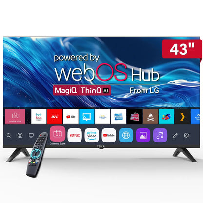 TESLA 43" Direct LED 4K HDR Smart Web OS TV-T43S4K(Freeview HD,Dolby Audio)