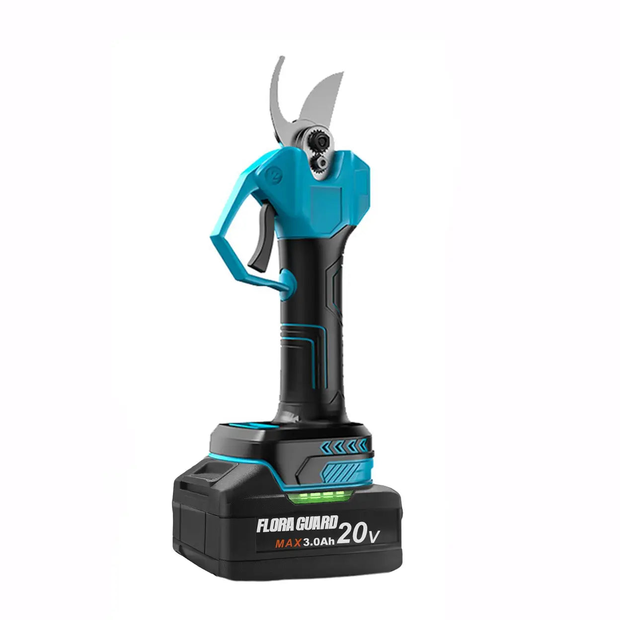 Flora Guard 35mm Cordless Electric Pruning Shears – 2×3000mAh Battery & 1A Charger, 35mm Cutting Diameter Power Garden Pruner for Thick Branches and Trees
