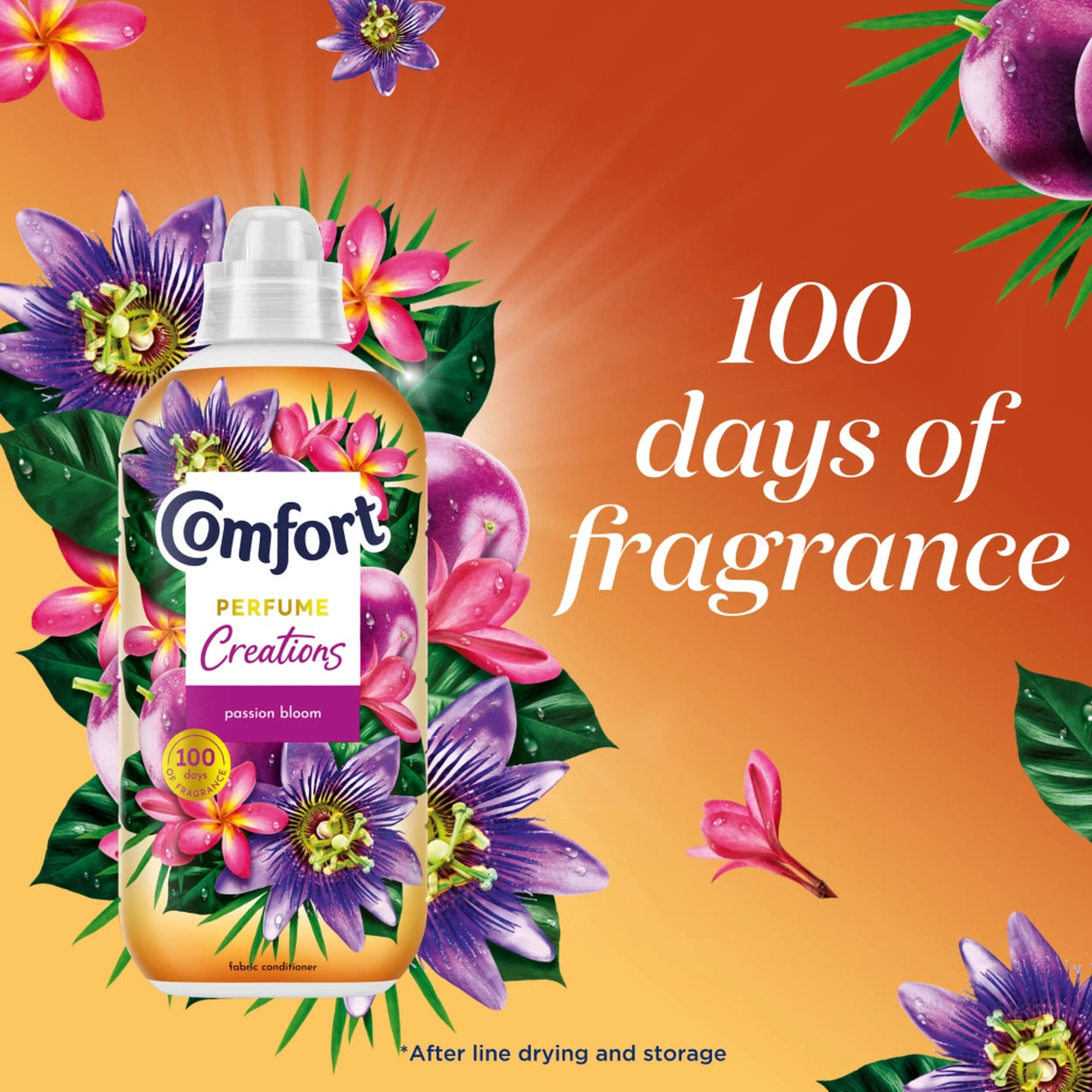 Comfort Perfume Creations Fabric Conditioner, Passion Bloom, 45 Washes, 1.35l
