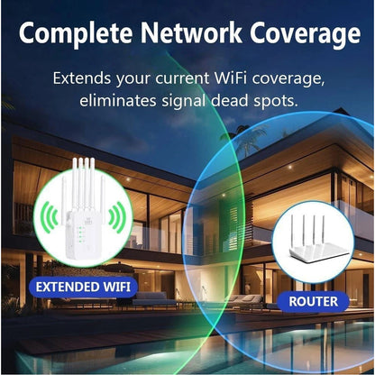 Dual-band Signal Booster Amplifier 1200M Gigabit Wireless Repeater