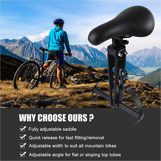 Kids Bike Seat Front Mounted Seats Detachable Mountain Bike Kid Seat  Armrest