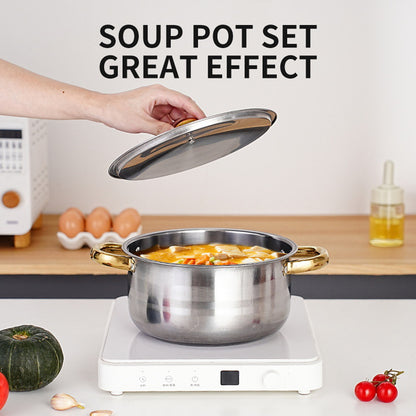 Set of 12 stainless steel Saucepans cookware Cooking Pots set + Spatula Accessory