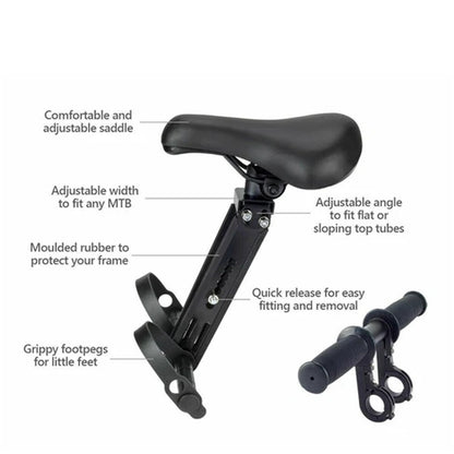 Kids Bike Seat Front Mounted Seats Detachable Mountain Bike Kid Seat  Armrest