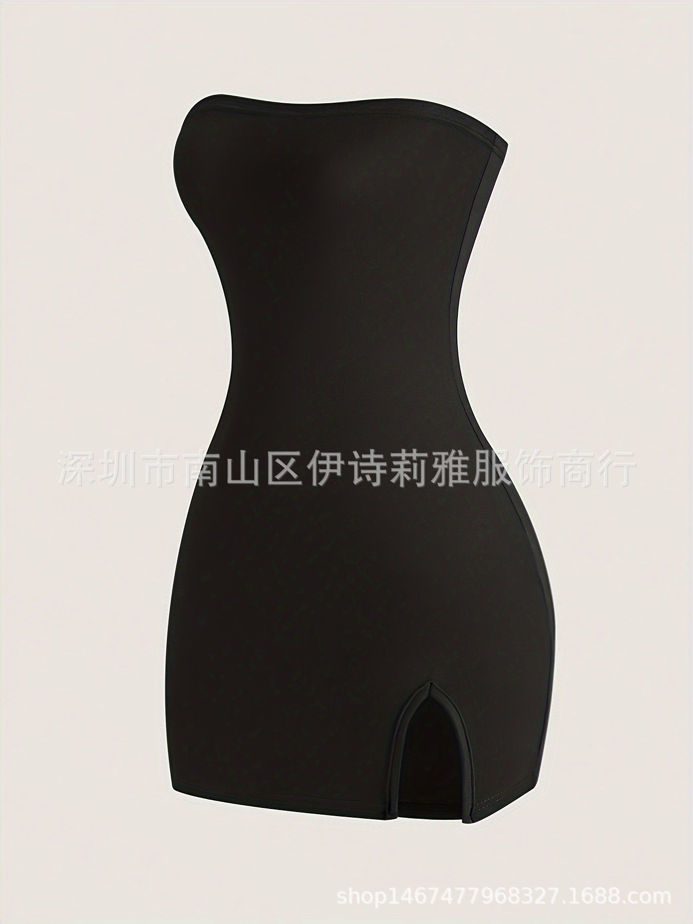 Slim Fit Tube Mini Dress – Bodycon, Strapless, Hip-Hugging Style