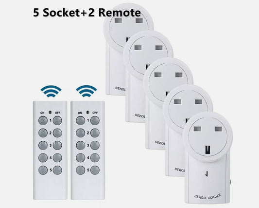 Remote Control Socket 5 Sockets 2 Remote Controls