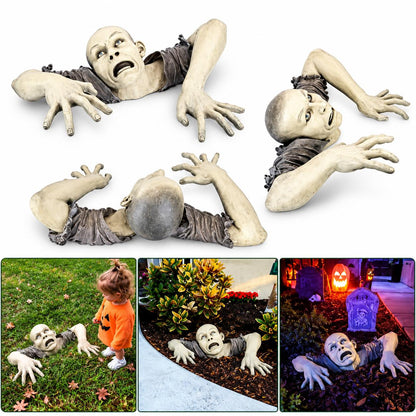 Halloween Crawling Zombie Decoration Outdoor Garden Statue Graveyard Horror Prop for Halloween Decor