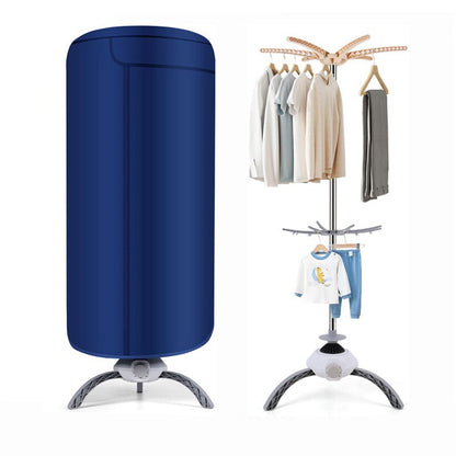 Portable Electric Heated Clothes Dryer & Cover Indoor Home Use Lightweight 1000W