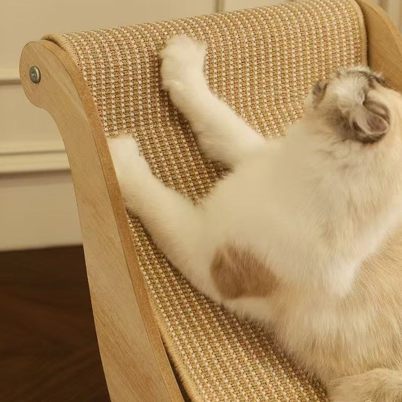 Sisal Cat Lounge Chair Sofa Kitten Hammock Pet Scratching Post Pad Sleep Bed
