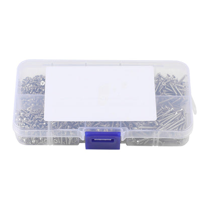 800 PCS M2 Stainless Steel Wood Screw Assortment Self Tapping Small Metal Screws