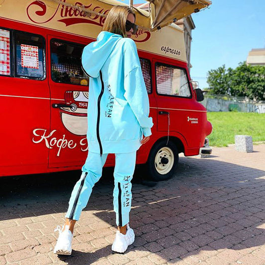 Long Hoodie Pantsuit For Women/Girls in Different Colours UK