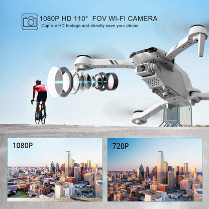 UK F10 Foldable Drone With Camera WIFI FPV For Adults,1080P HD FPV Live Video RC Quadcopter