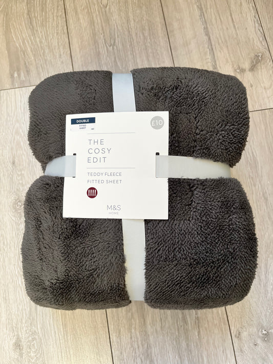 M&S Teddy Fleece Fitted Sheets