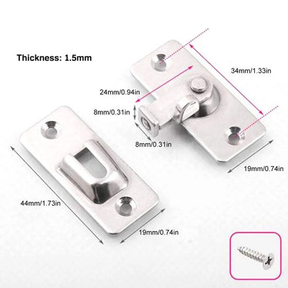 90 Degree Stainless Steel Latch Safety Right Angle Lock Catch Door Sliding