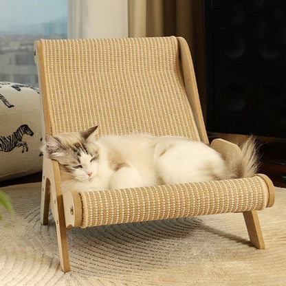 Sisal Cat Lounge Chair Sofa Kitten Hammock Pet Scratching Post Pad Sleep Bed