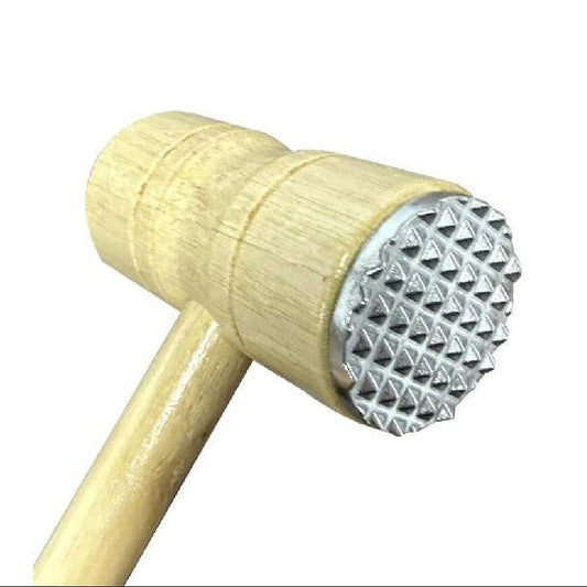 Wooden Meat Tenderizer Mallet Teeth Steak Pointed Round Hammer