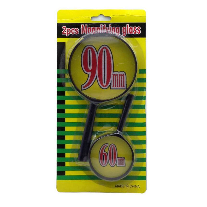 Magnifying Glass 2 Piece Set (90mm & 60mm)