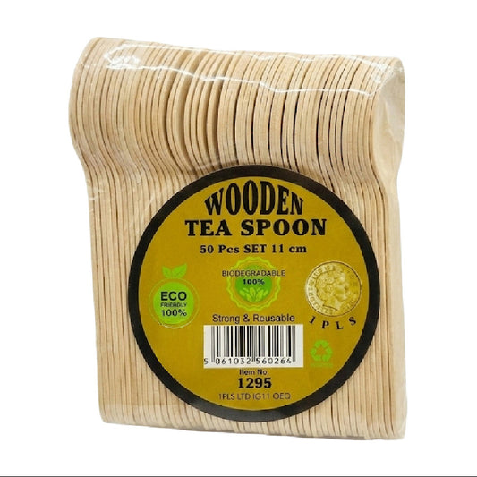 50 pcs disposable wooden tea spoons