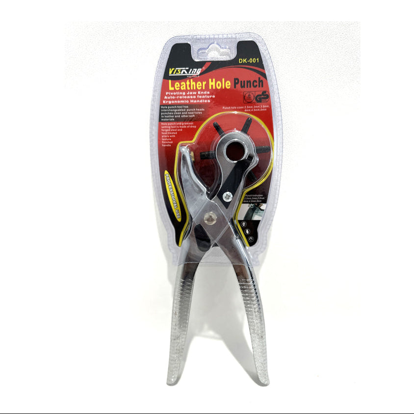 Revolving Punch Plier with 6 Hole Sizes