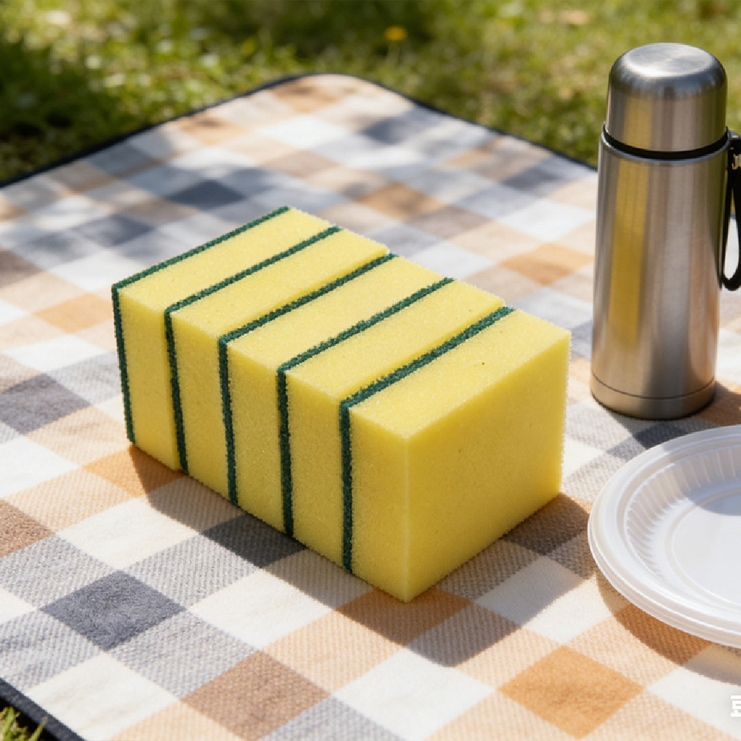 5PCS Dishwashing Sponge Dual Sided Dish  11 x 6cm