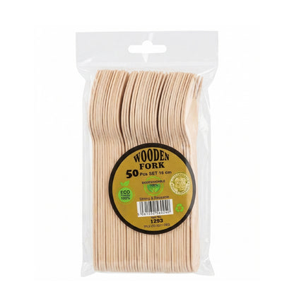 50 pcs disposable wooden Fork