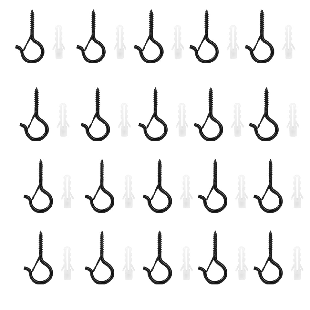 Pack of 20 Q-Hanger Metal Screw Hook Buckle