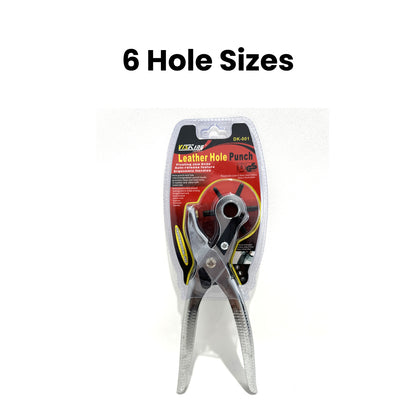 Revolving Punch Plier with 6 Hole Sizes