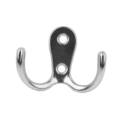 10 Pcs Double Coat Hooks Metal Screws