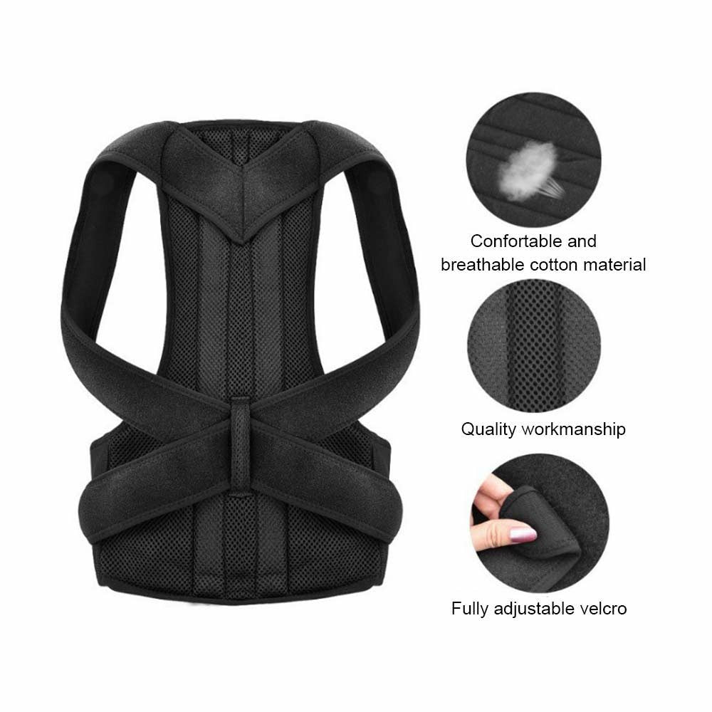 Adjustable Back Posture Corrector and Lumbar Support Brace