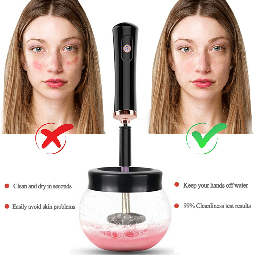 Electric Makeup Brush Cleaner and Dryer Machine Set