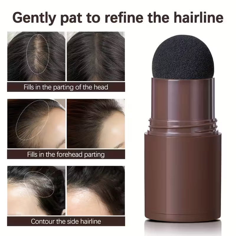Hairline Powder Stick, Hair Shadow Sponge Pen, Used to for cover Gray Roots