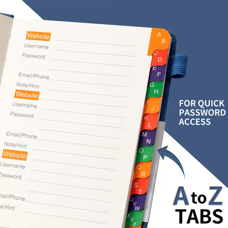 Senior Friendly Password Organizer Book
