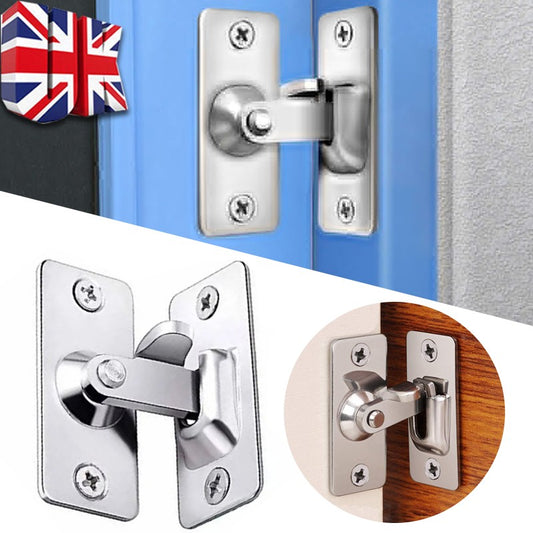 90 Degree Stainless Steel Latch Safety Right Angle Lock Catch Door Sliding